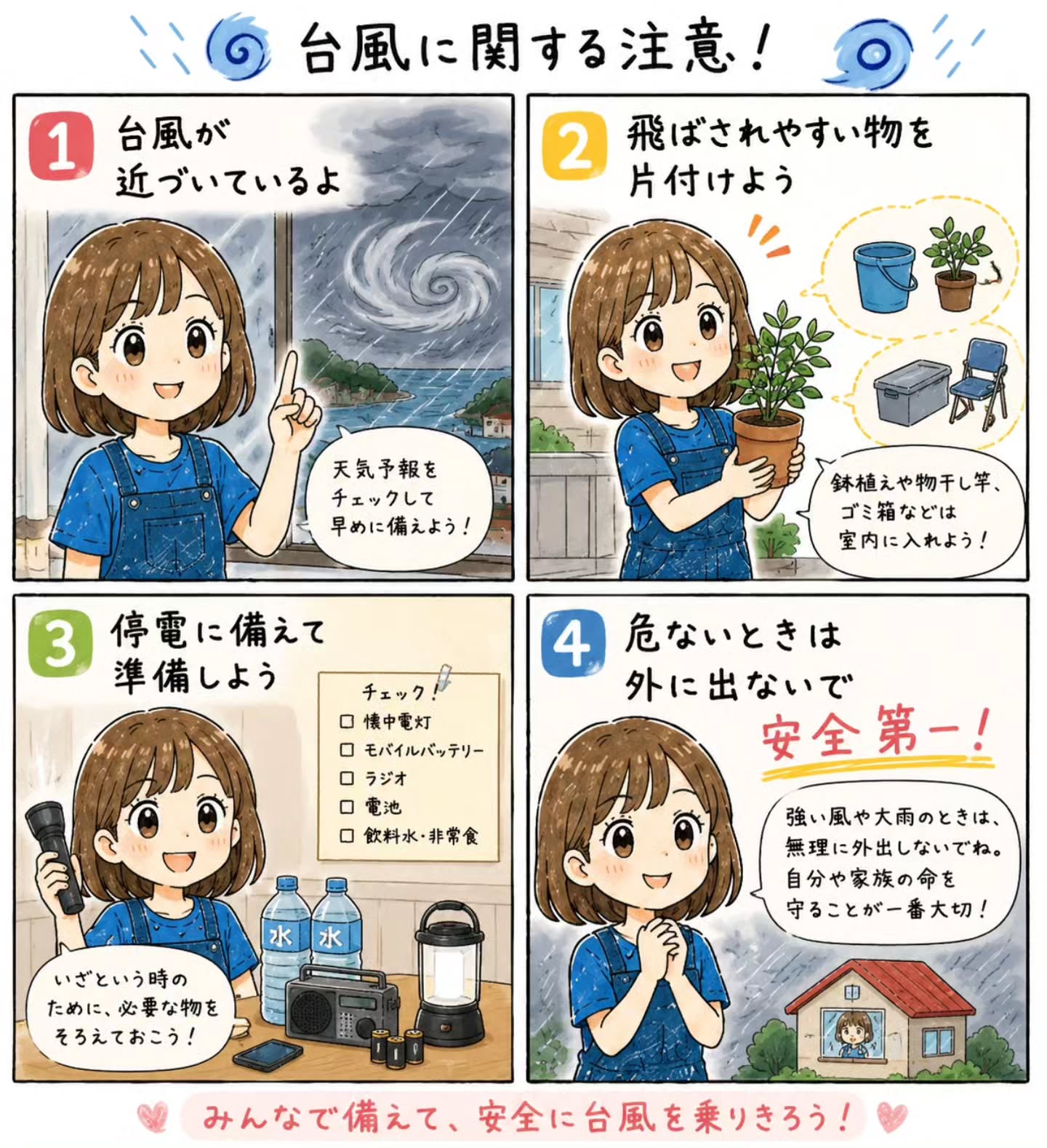 台風に備えるための注意事項